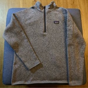 Patagonia Better Sweater Youth XL 14 Pullover Fleece 1/4 Zip Gray